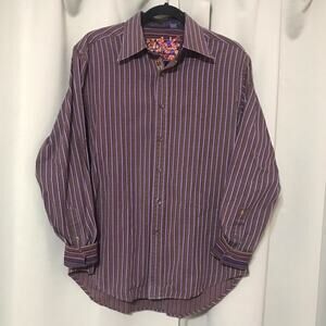 Robert Graham Button Up Flip Cuff Striped Button Up Shirt